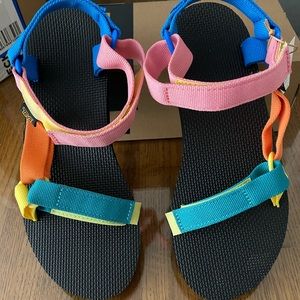 Teva multi color sandals *never worn*
